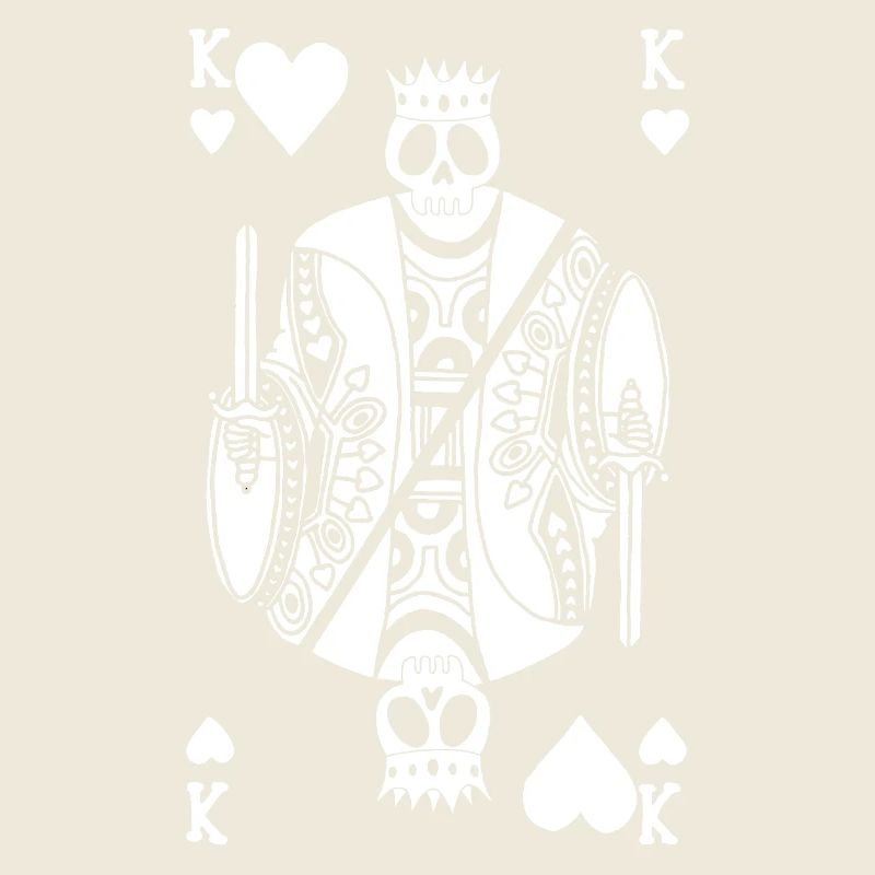 Squelette blanc du roi de coeur