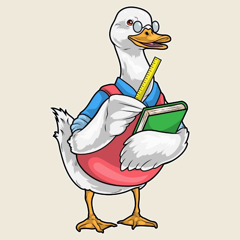 Règle de professeur de mathématiques de canard