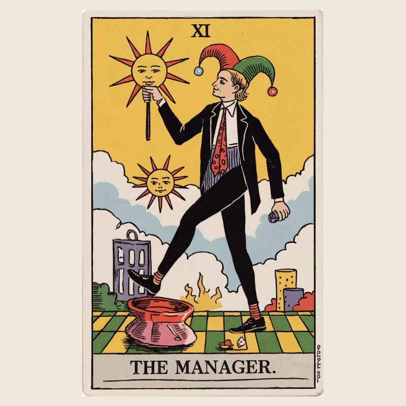 Der Manager Lustiges Tarotkarten-Design