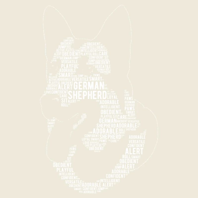 German Shepherd Word Art Gift