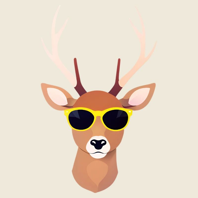 Deer with sunglasses