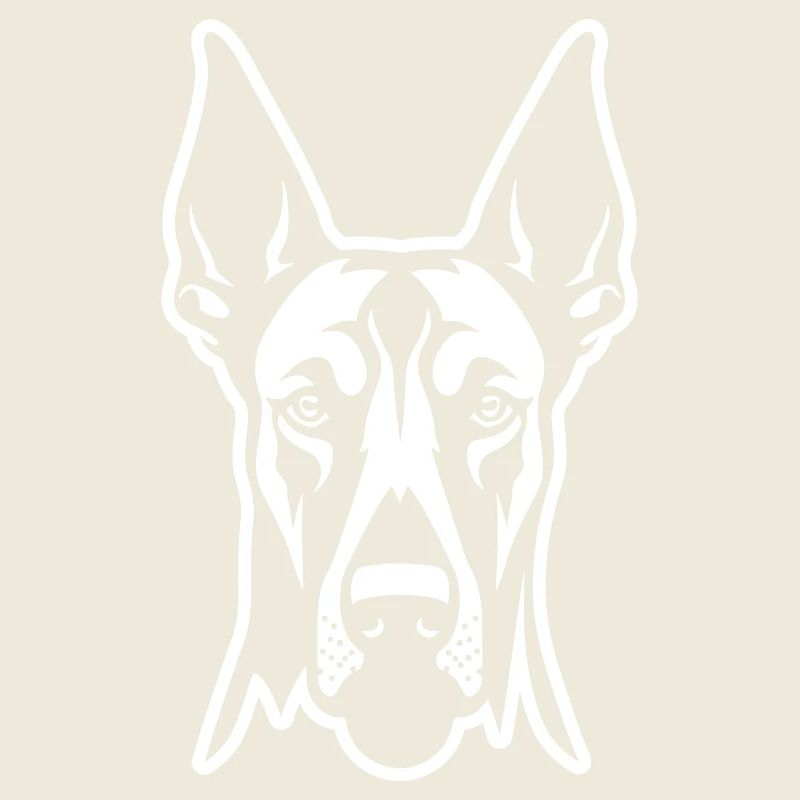 Doberman Dog Head