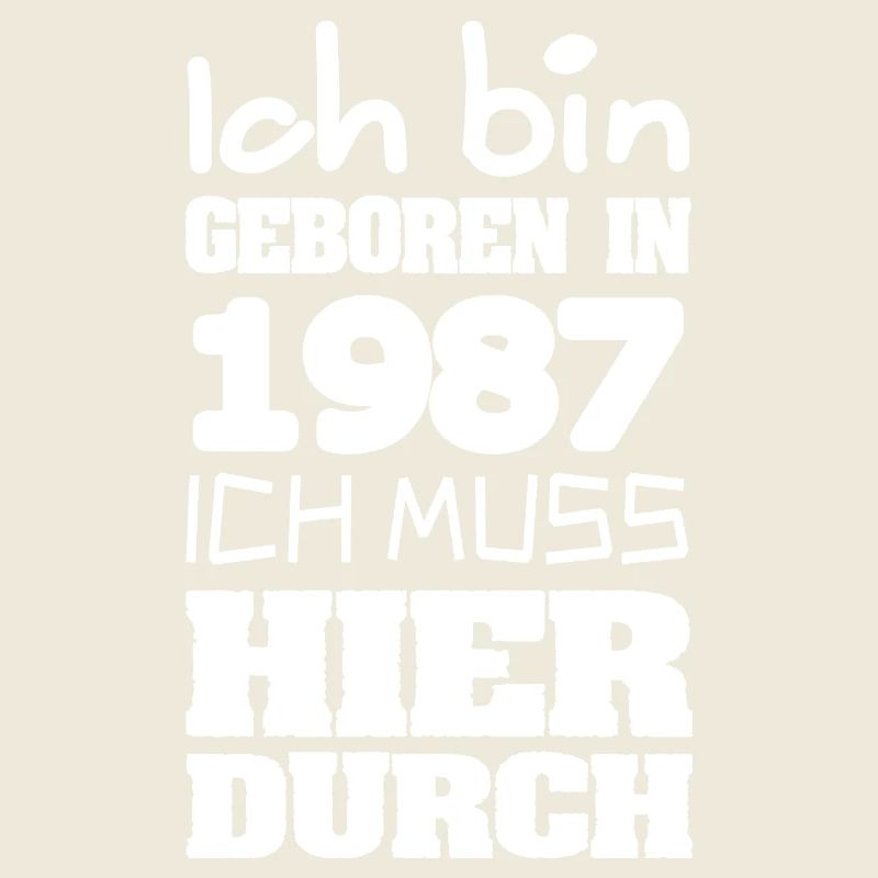 Geboren 1987 Typo-Statement Shirt