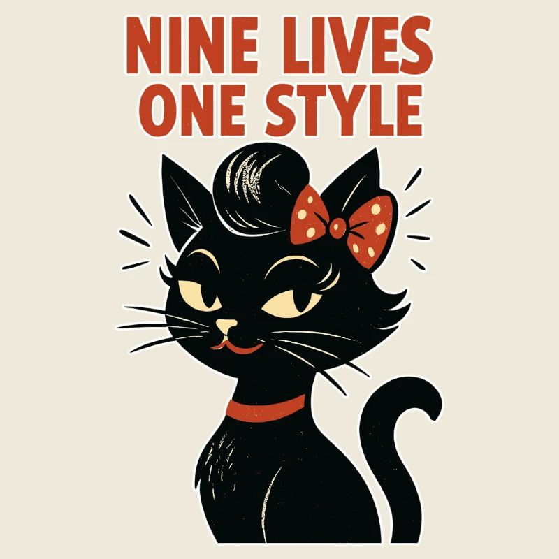 Rockabilly Cat : Rétro des années 50