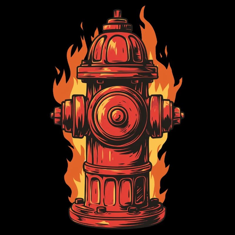 Fire Brigade Dad T-Shirt Gift Fire Brigade Fire Hydrant