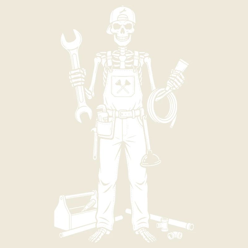 Skeleton Mechanic with Tools