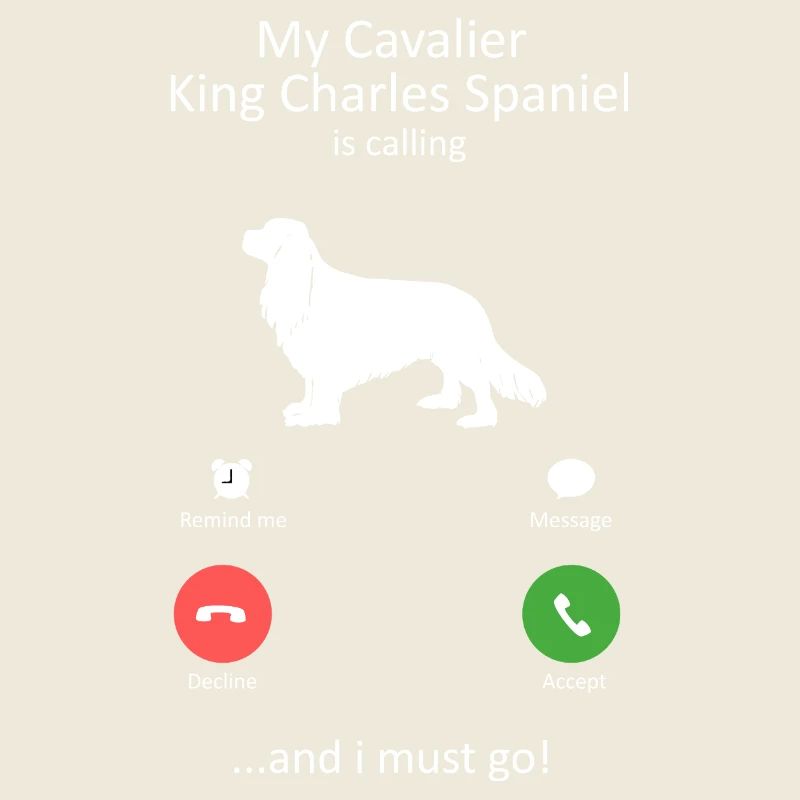Le Cavalier King Charles Spaniel appelle le design