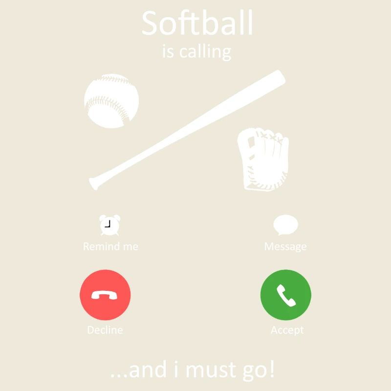 Softball appelle un design d’écran de téléphone drôle
