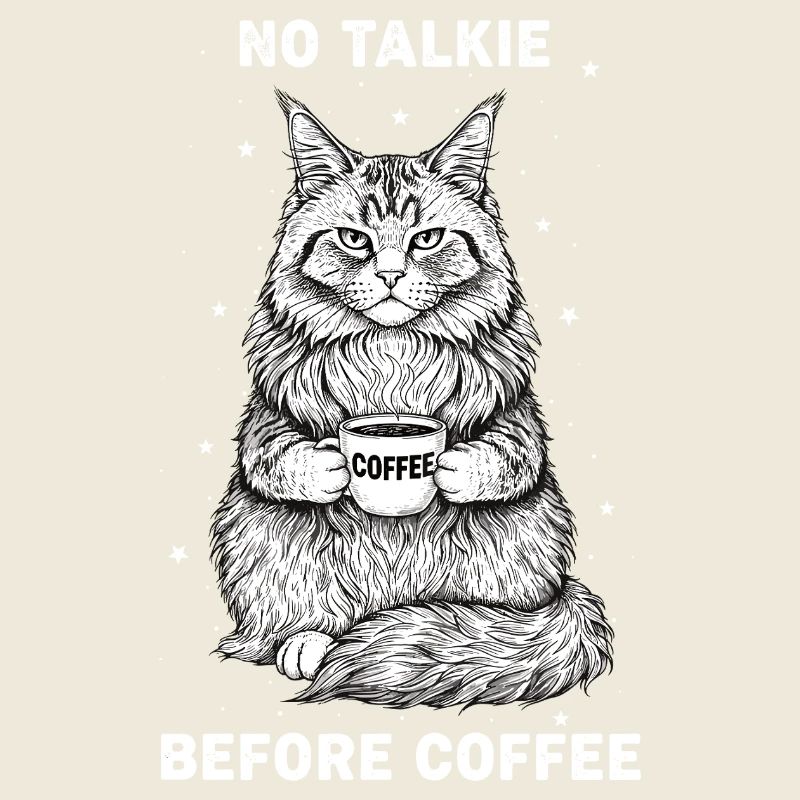 Kein Gespräch Vor Kaffee Liebhaber Katze
