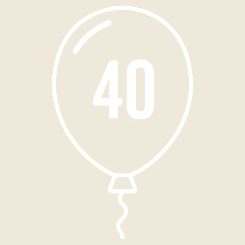 Ballon numéro 40 – Conception ronde d’anniversaire