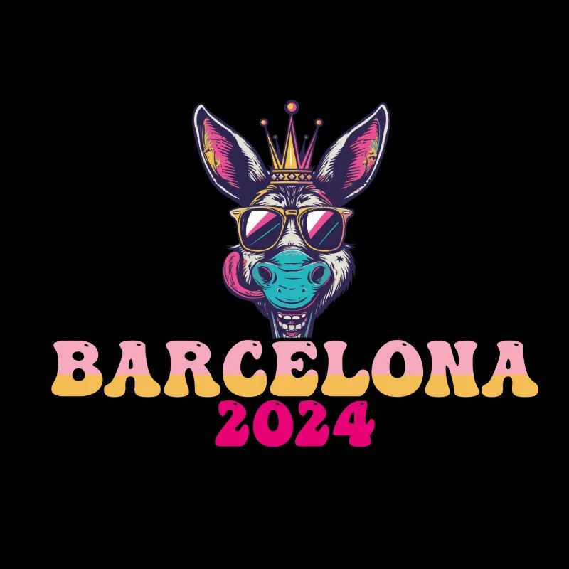 Barcelone 2024 Âne de fête