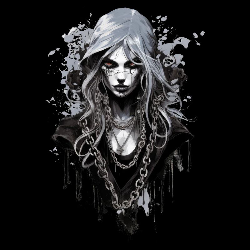 Gothic Beauty Rose Queen Illustration