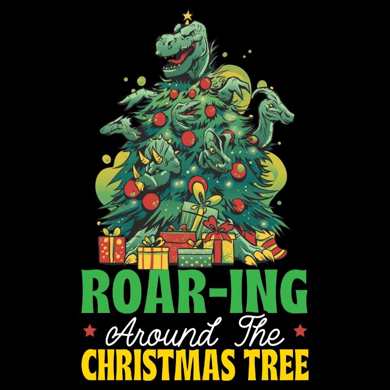 Dinosaurier-weihnachtsbaum, Weihnachtsmann,