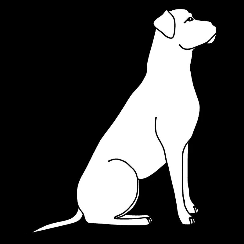 Minimalistic dog fine line art on white
