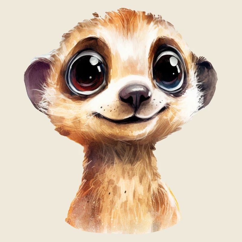 Suricate Dessin Aquarelle
