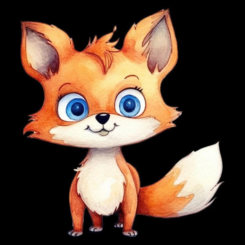 Aquarelle de dessin de renard