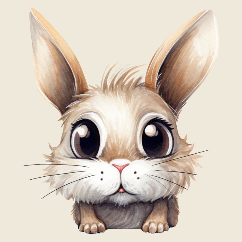 Dessin à l’aquarelle de lapin