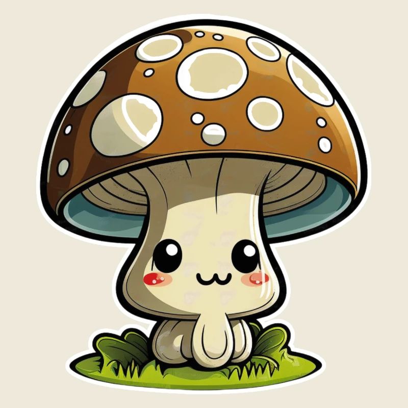Drôle de champignon de dessin animé