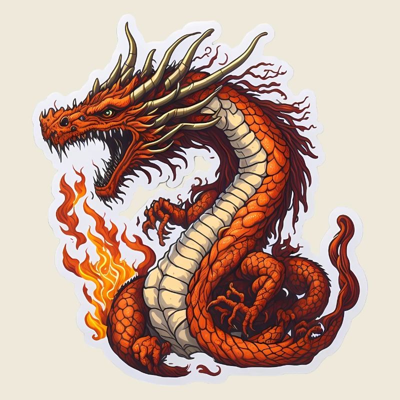 Drache Drachen Feuerdrache Cool