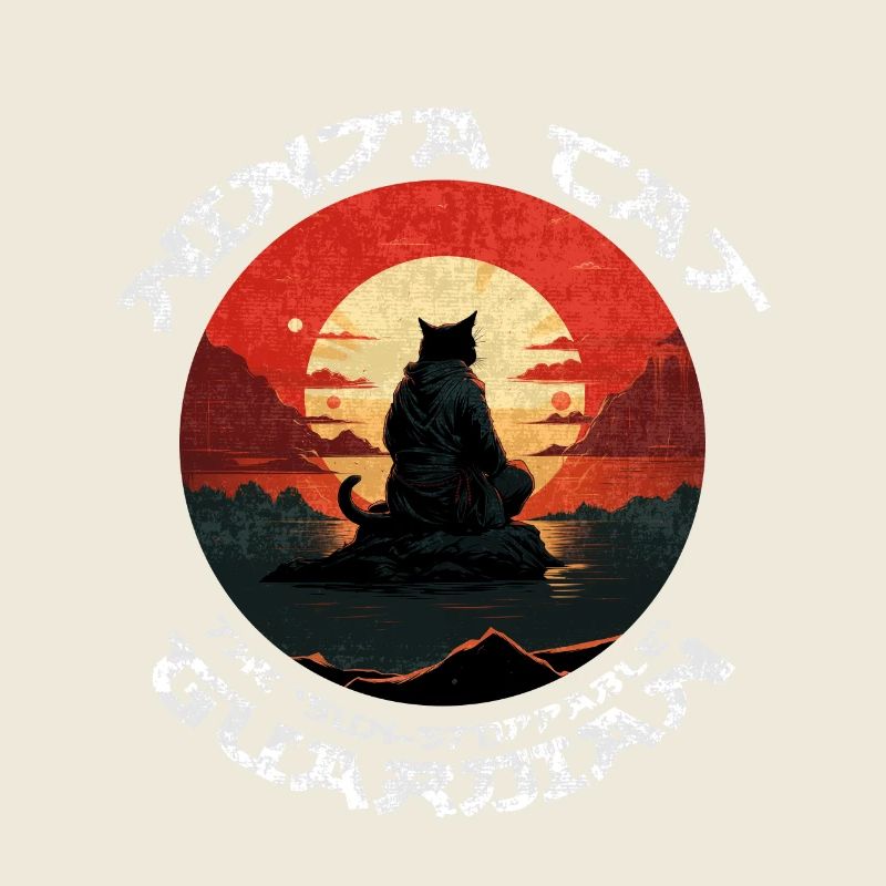 Drôle de chat ninja noir - Gardien imparable