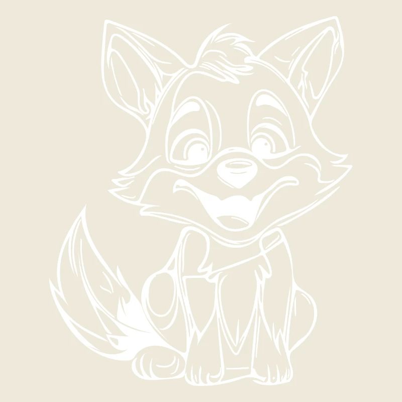 Little cute smiling fox