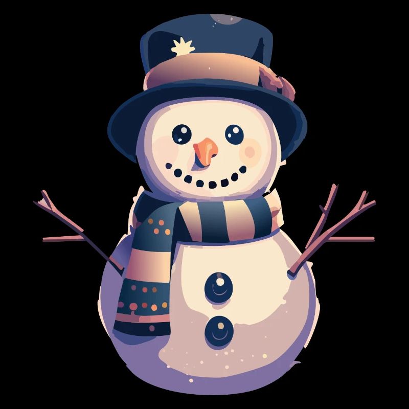 Cheerful snowman