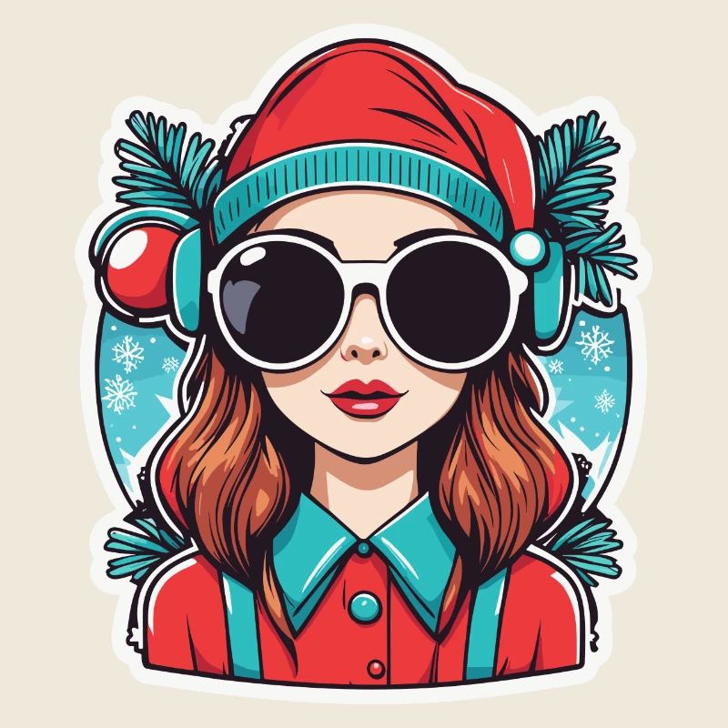 Mädchen Weihnachten Zeichnung