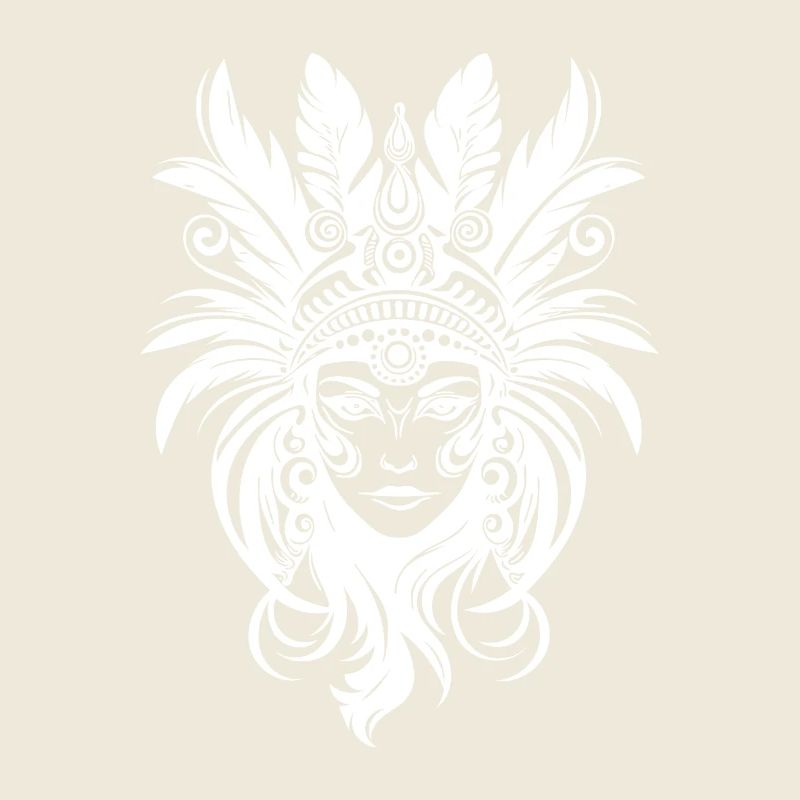 Femmes Masque Visage Plumes Coiffe Plumes