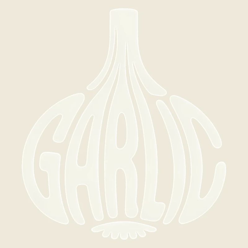 Garlic - Cool Vegetable Logo
