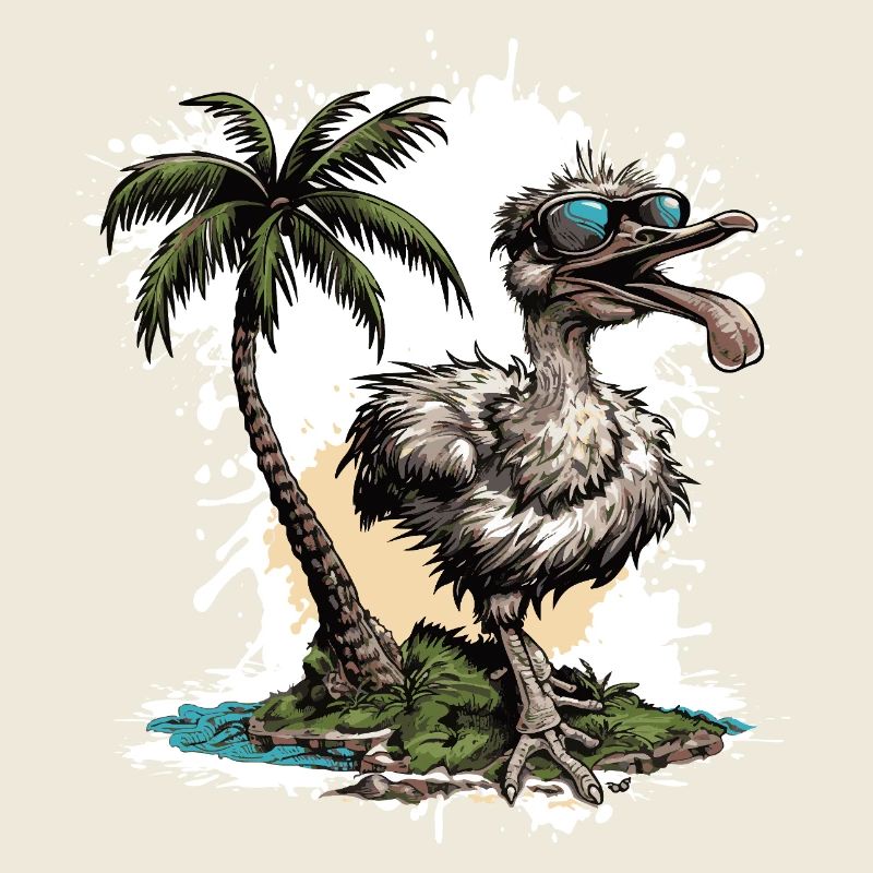 Ostrich Island Palm Tree
