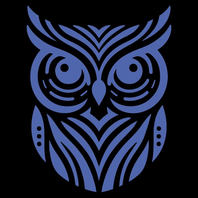 Conception minimaliste de la silhouette de hibou