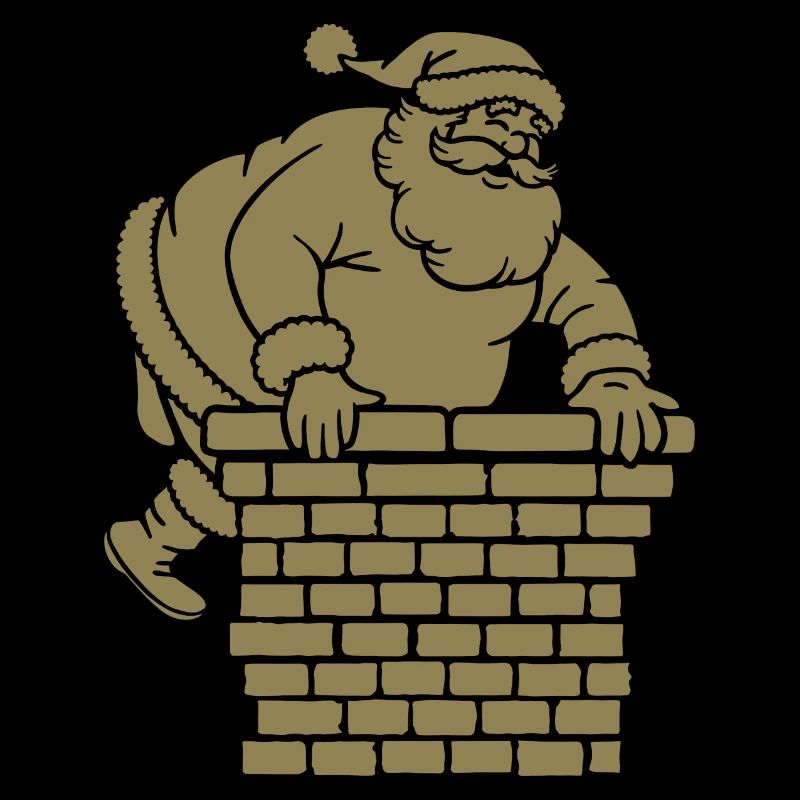 Weihnachtsmann Silhouette Minimalistisch
