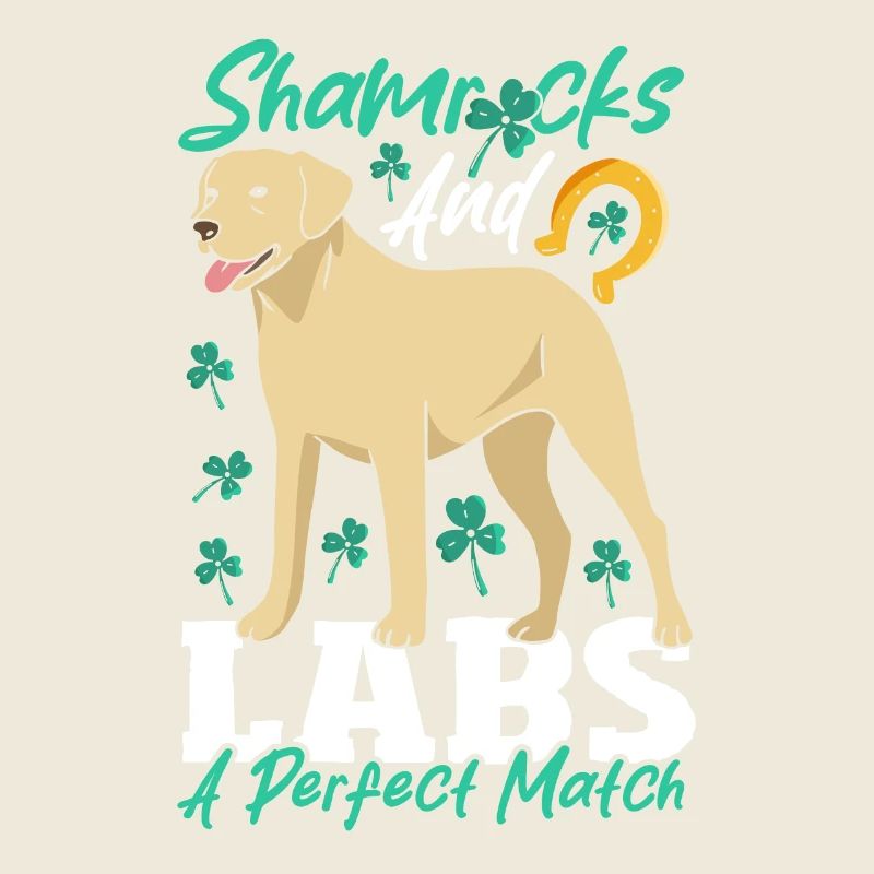 Labrador, propriétaire du laboratoire, Paw, joyeuse Saint-Patrick