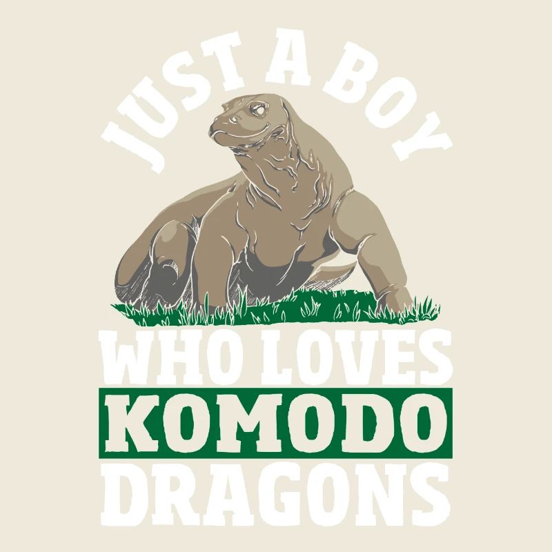 Nur ein Junge, der Komodo-Drachen liebt