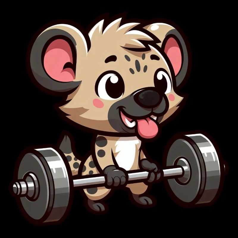 Hyäne Gewichtheber Krafttraining