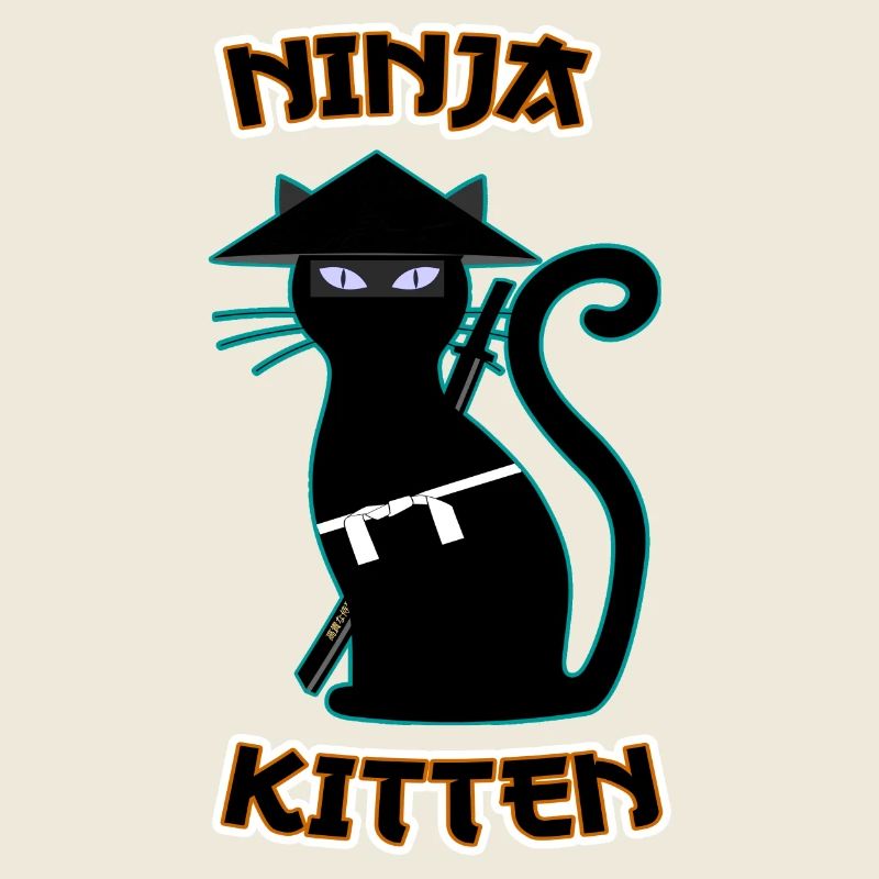 Ninja Katze Samurai Mieze Assassin Kätzchen Miau