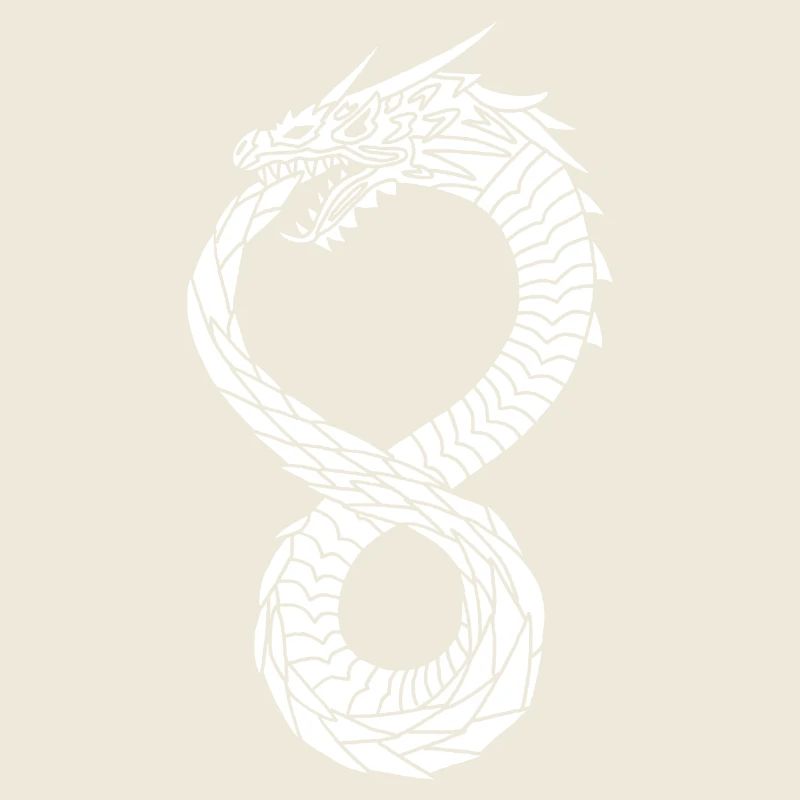 Weißer unendlicher Drache