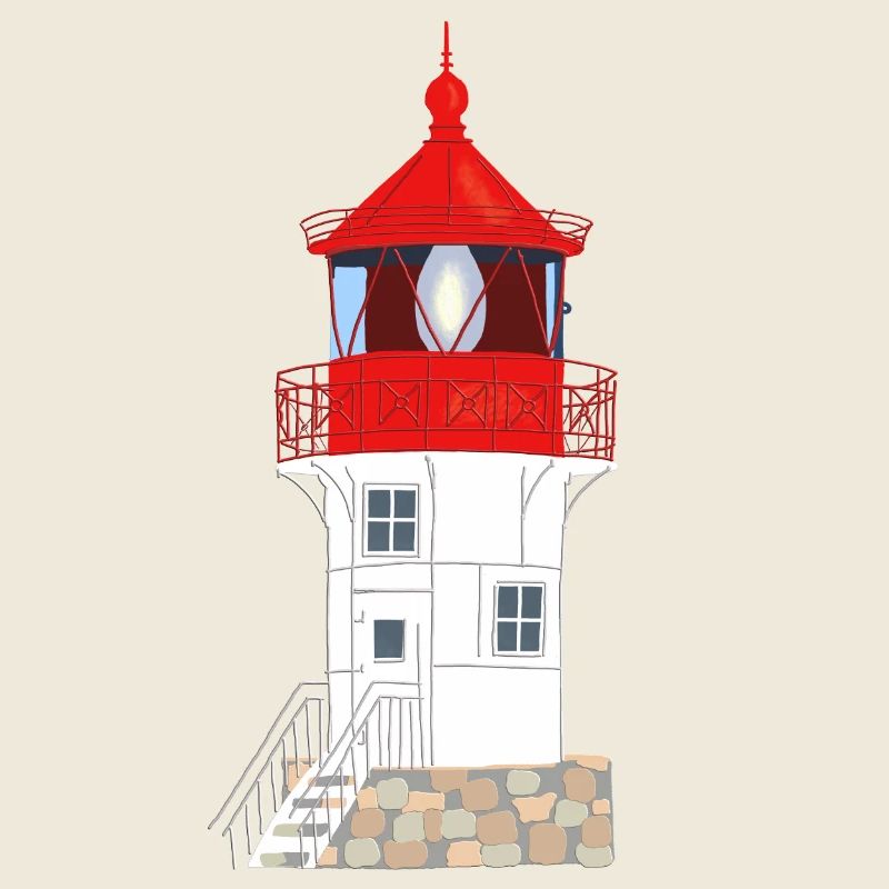 Insel Hiddensee, Leuchtturm Gellen, ohne Text