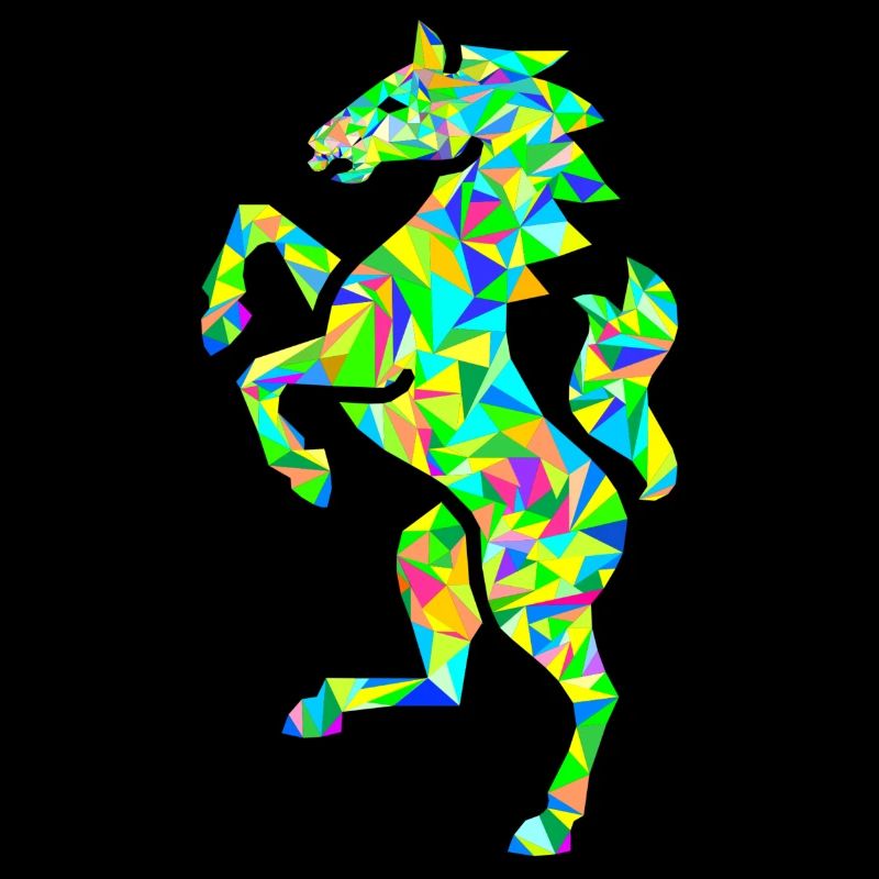 Pferd polygon bunt
