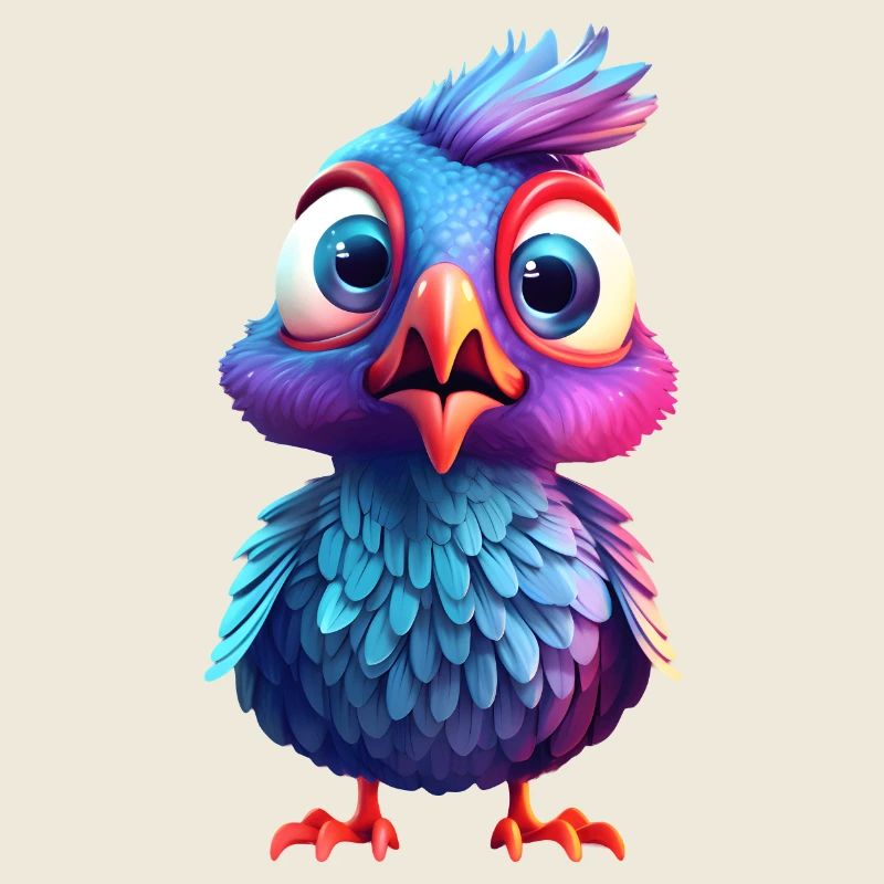 Bébé oiseau effrayé