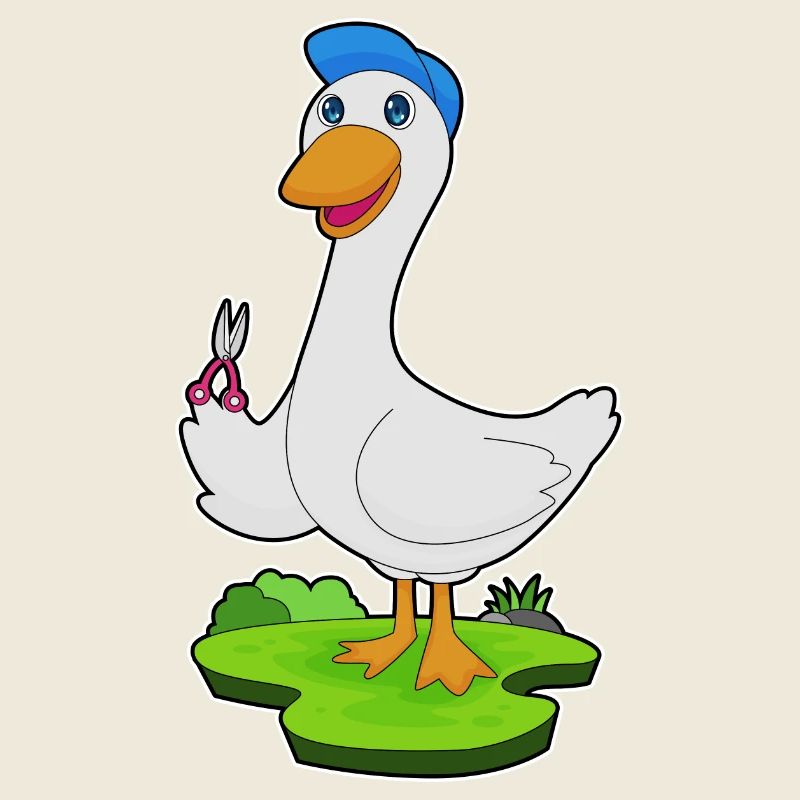 Ciseaux de coiffeur de canard