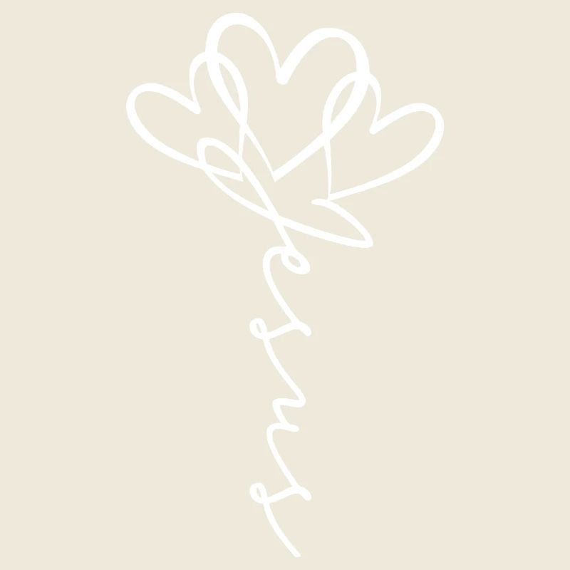Jésus écriture coeur fleur