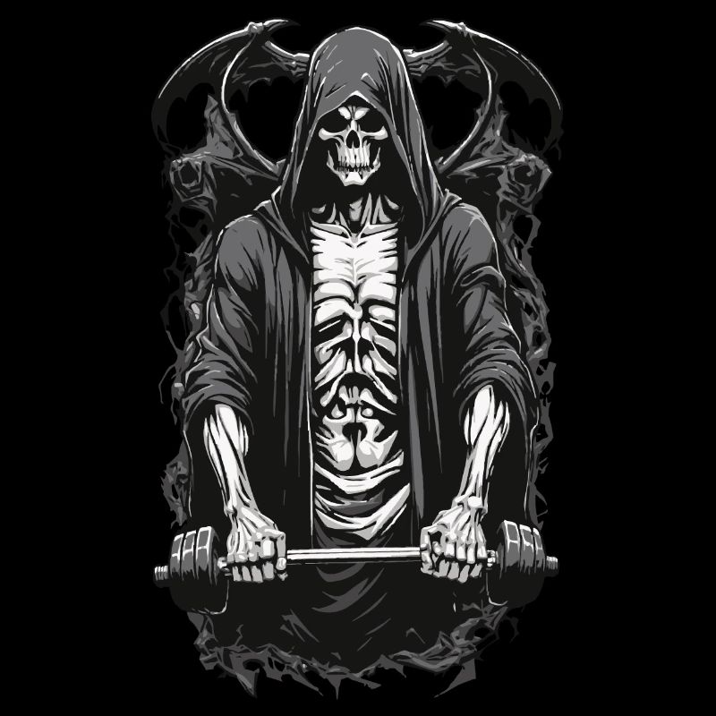 Motif de remise en forme Grim Reaper Bodybuilder