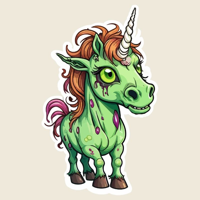 Zombie Einhorn Illustration