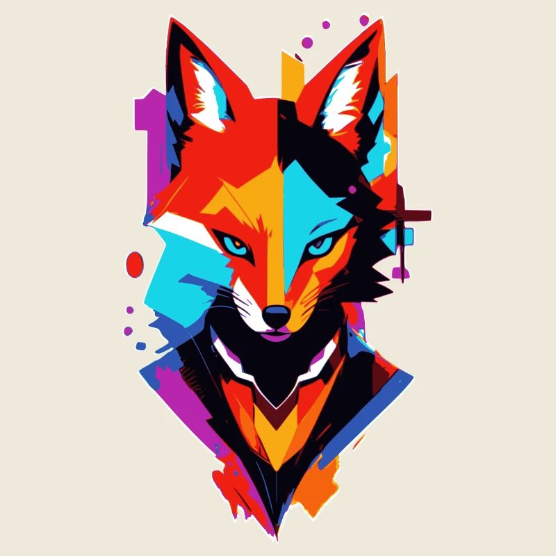 renard comique coloré