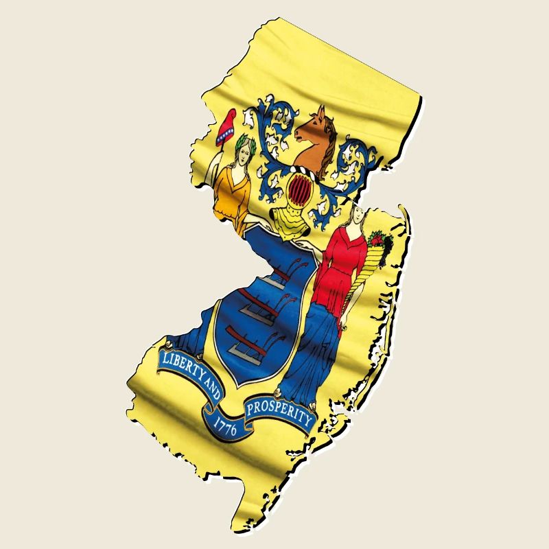 New Jersey (USA) | echte Flagge | Flag Map