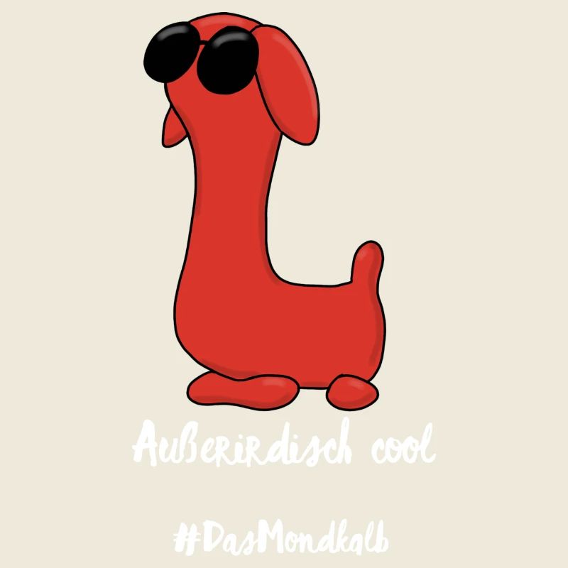 Mondkalb Außerirdisch cool in weiß