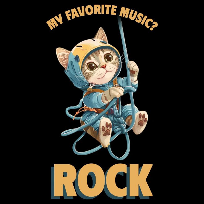 Ma musique préférée ? Escalade Chat mignon