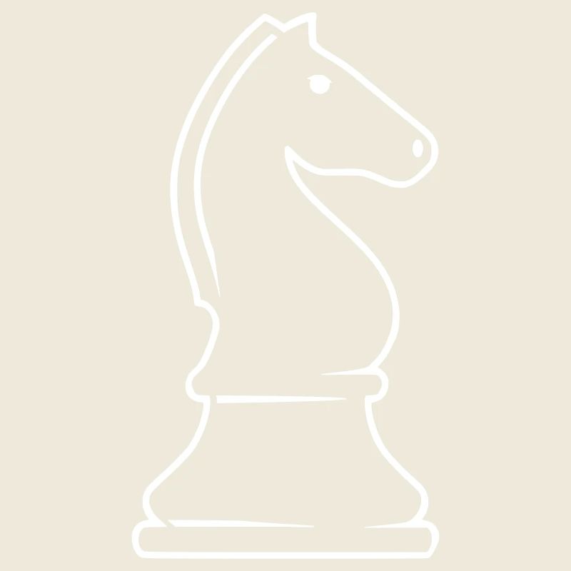 Pièce d’échecs cavalier - deux cavaliers, un jeu