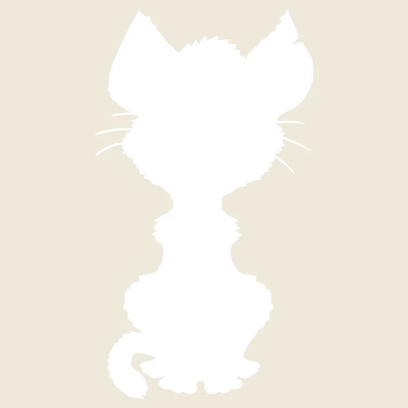 Chat Assis Silhouette Chaton Ombre Contour